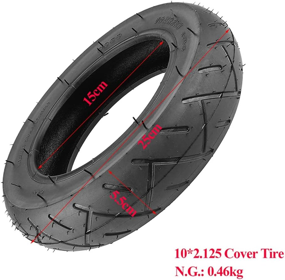 Qezodsx 10 Inch 10X2.125 Tyre for Electric Scooter Balancing Hoverboard Self Scooter Wear-Resistant Tyre 10X2.125 image number 2