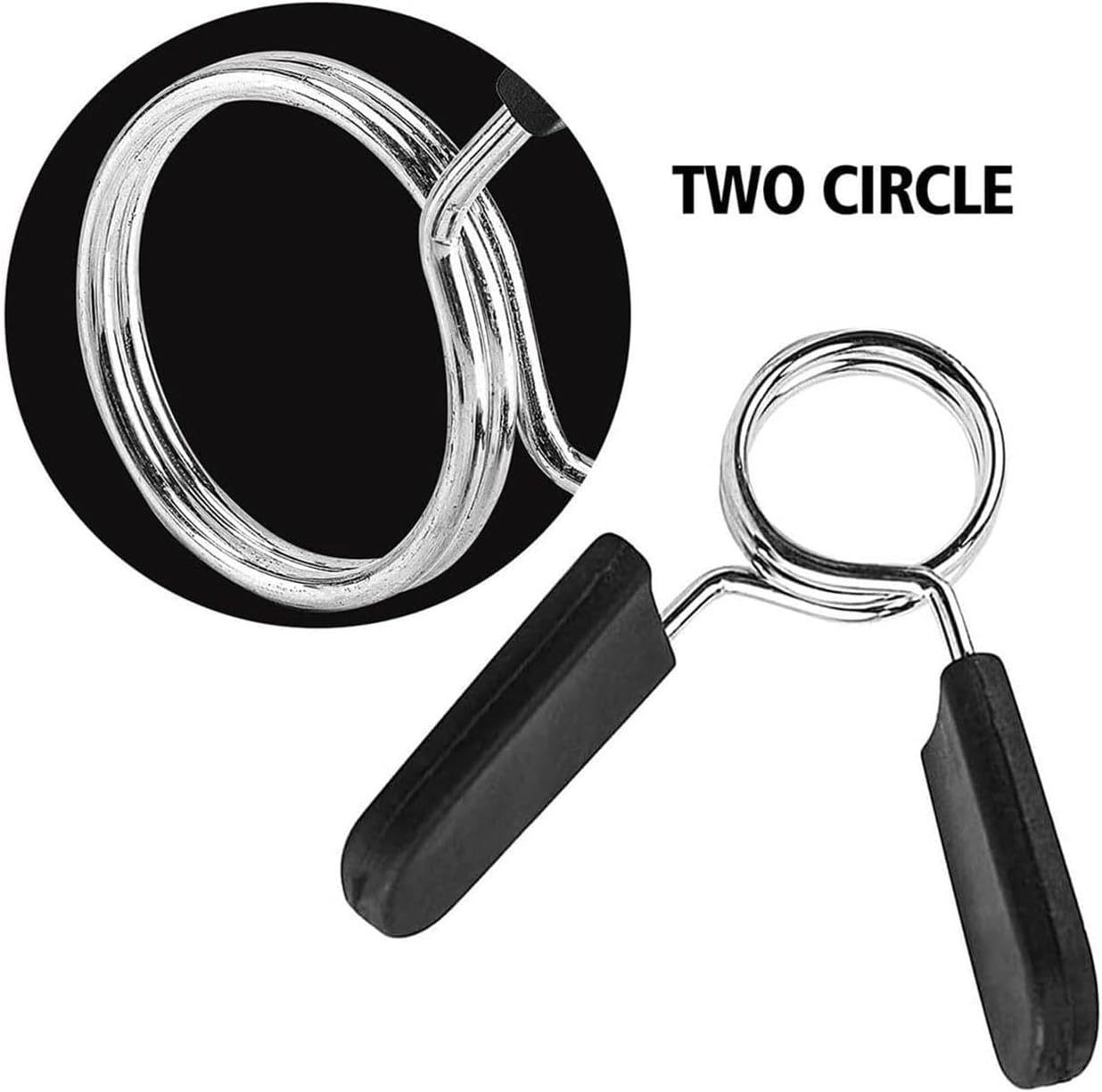 Eastygold Barbell Clamps Dumbbell Spring Clip Circlip Collars 1 Inch Weight Bars Clips Fitness Weightlifting Lock Buckle for Standard Bar 25Mm 2 Pack image number 5