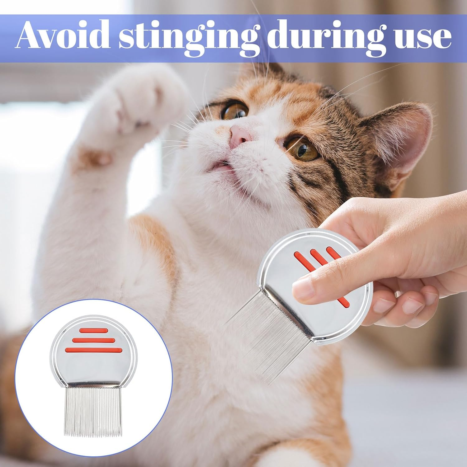 2 PCS Lice Comb, Head Lice Treatment, Nit Comb to Effectively Get Rid of Hair Lice and Nits, Professional Stainless Steel Head Lice Comb, Quick Results Dandruff Comb Suitable for All Hair Types image number 4