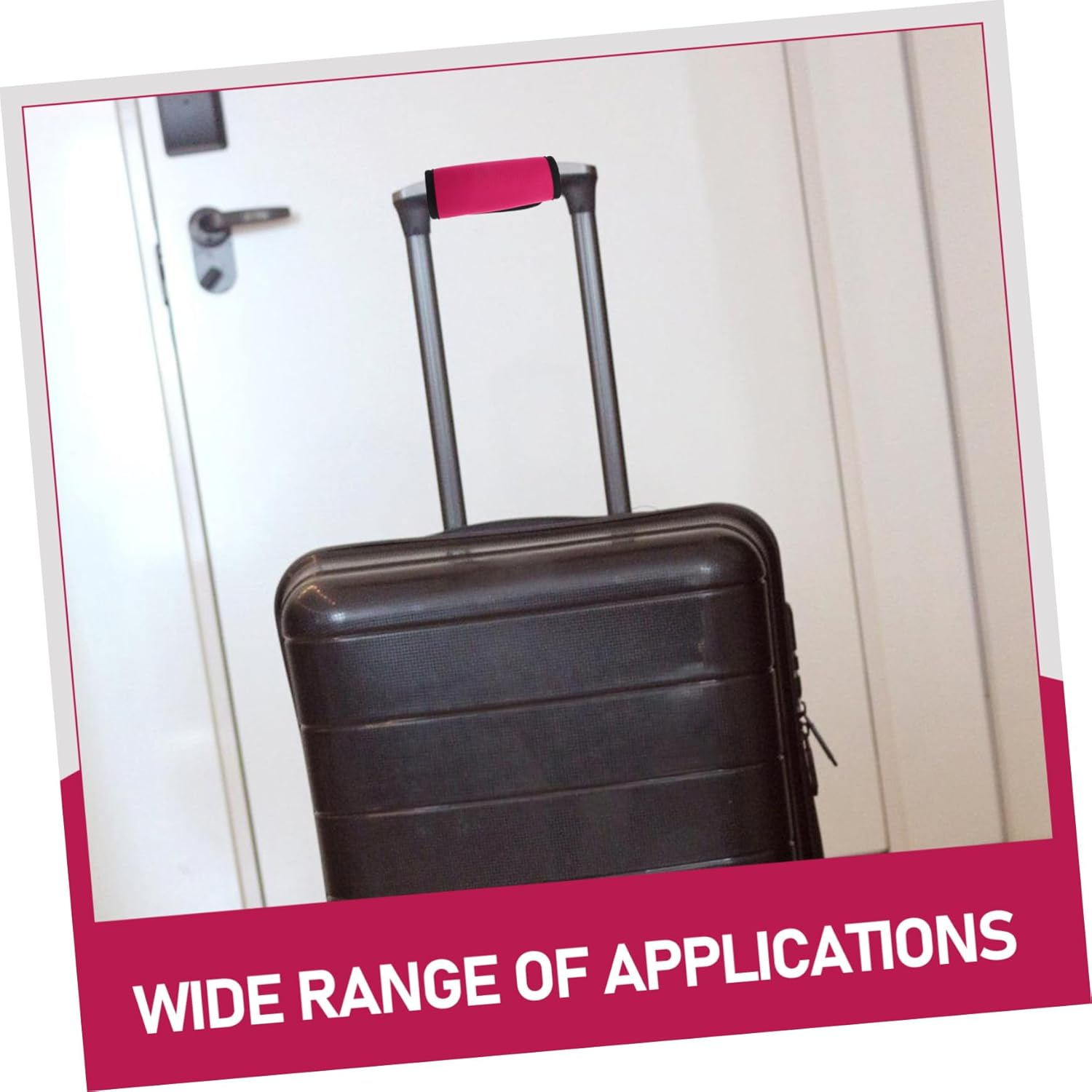 GAXIRE Luggage Handle Wraps and Hand Protectors Soft Pink Suitcase Handle Saddles Travel Accessories Comfortable Grip for Suitcases and Bags image number 4