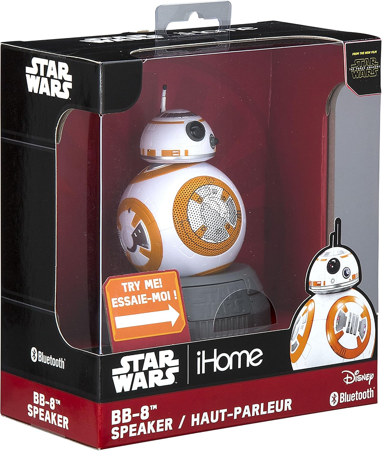Ekids B67B8 Star Wars BB8 Bluetooth Wireless Speaker Portable White/Orange image number 1