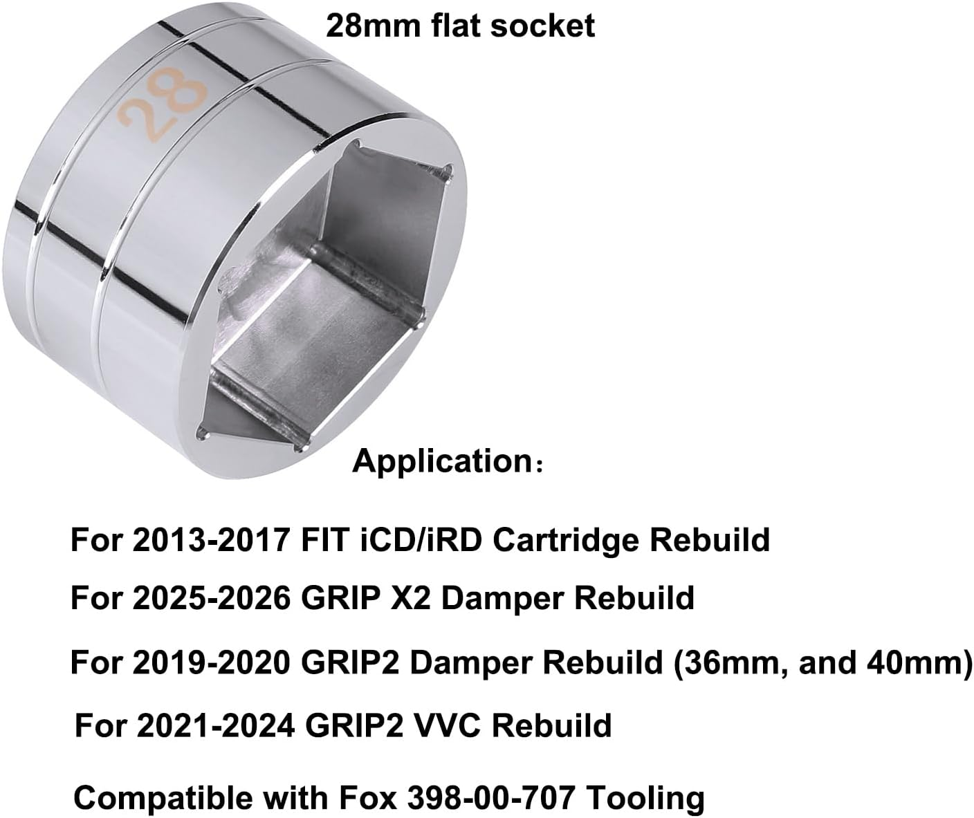 26 28 32Mm Topcap Socket Flat Socket Chamferless Fork Socket for Fox Fork Suspension Service