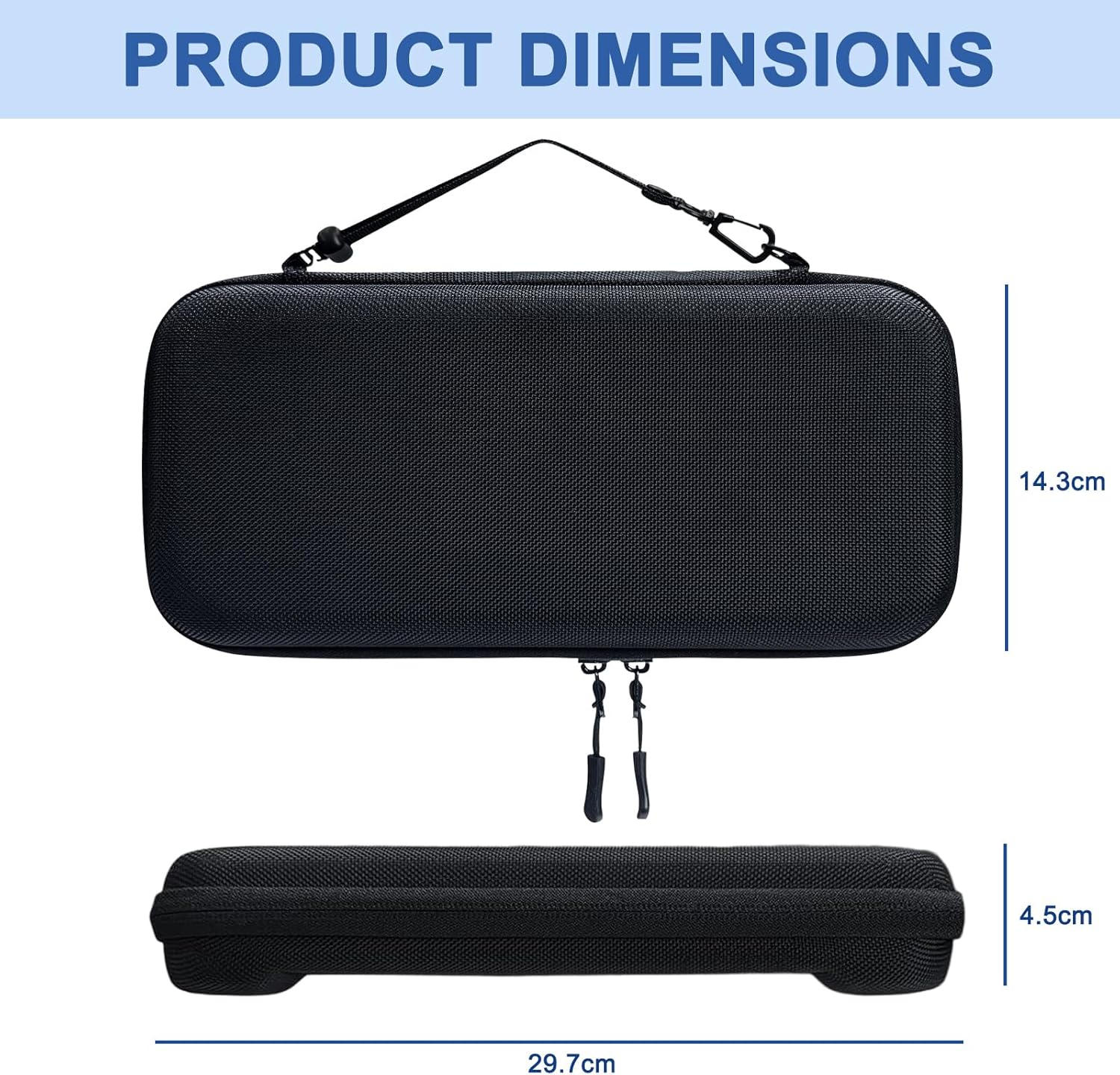 Checkzed Switch2 Carrying Case, Protective Travel Pouch for Switch Console & Accessories, Waterproof and Shockproof Hard Shell with Game Card Slots &ndash; Black ﻿ image number 3