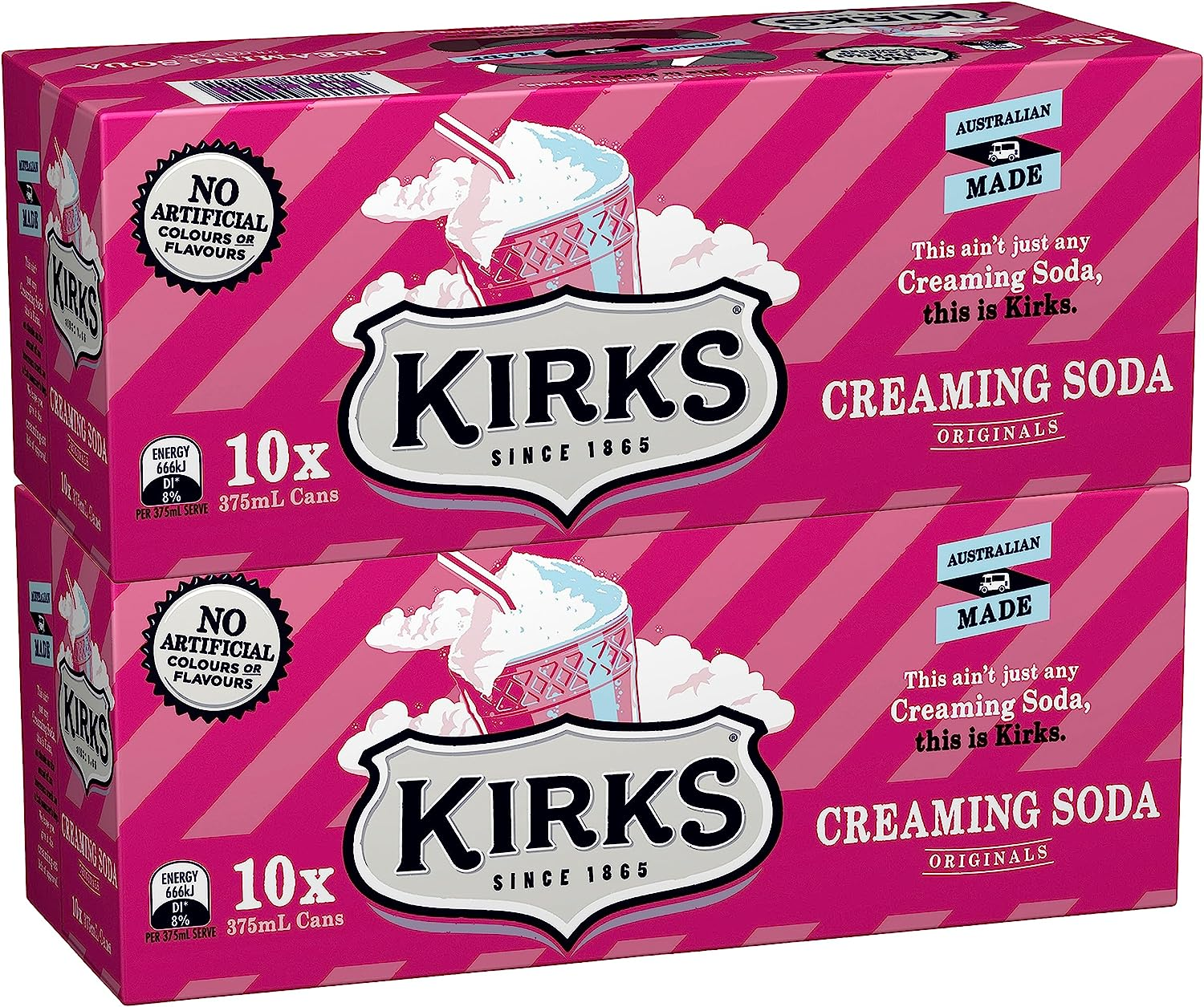 Kirks Creaming Soda Soft Drink Multipack Cans 20 X 375 Ml (Pack of 2) image number 3