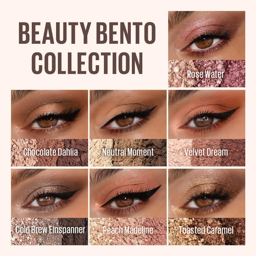 Beauty Bento Bouncy Shimmer Eyeshadow Trio 08 Chocolate Dahlia - Neutral Cocoa Cruelty-Free, Paraben-Free, Sulphate-Free, Phthalates-Free, K-Beauty image number 1