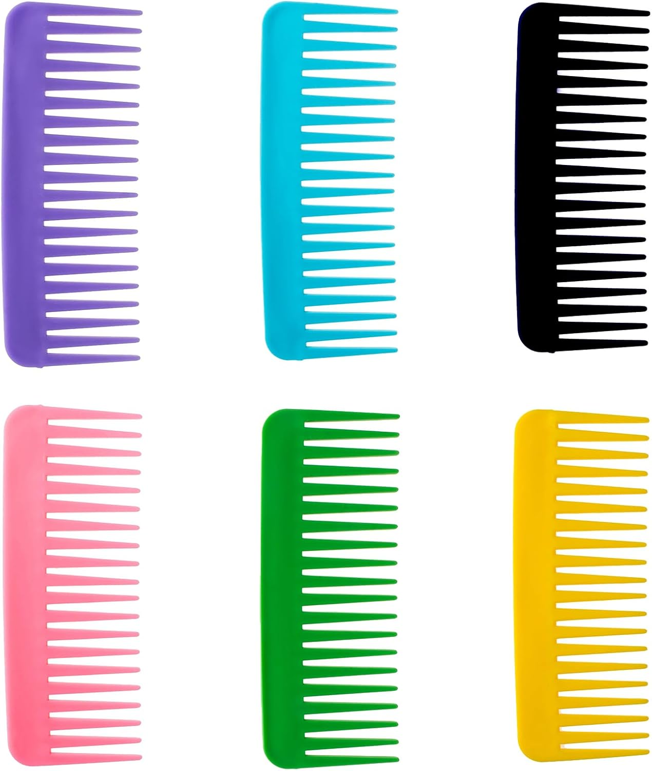 CALLYSONIC Pack of 6 Curl Combs for Women, Wide Tooth Comb, Comb for Curls, Mini Hair Comb, Antistatic Hair Coarse Comb, Hair Comb Women'S Hairdresser Styling Comb Men and Women (6 Colours) image number 5