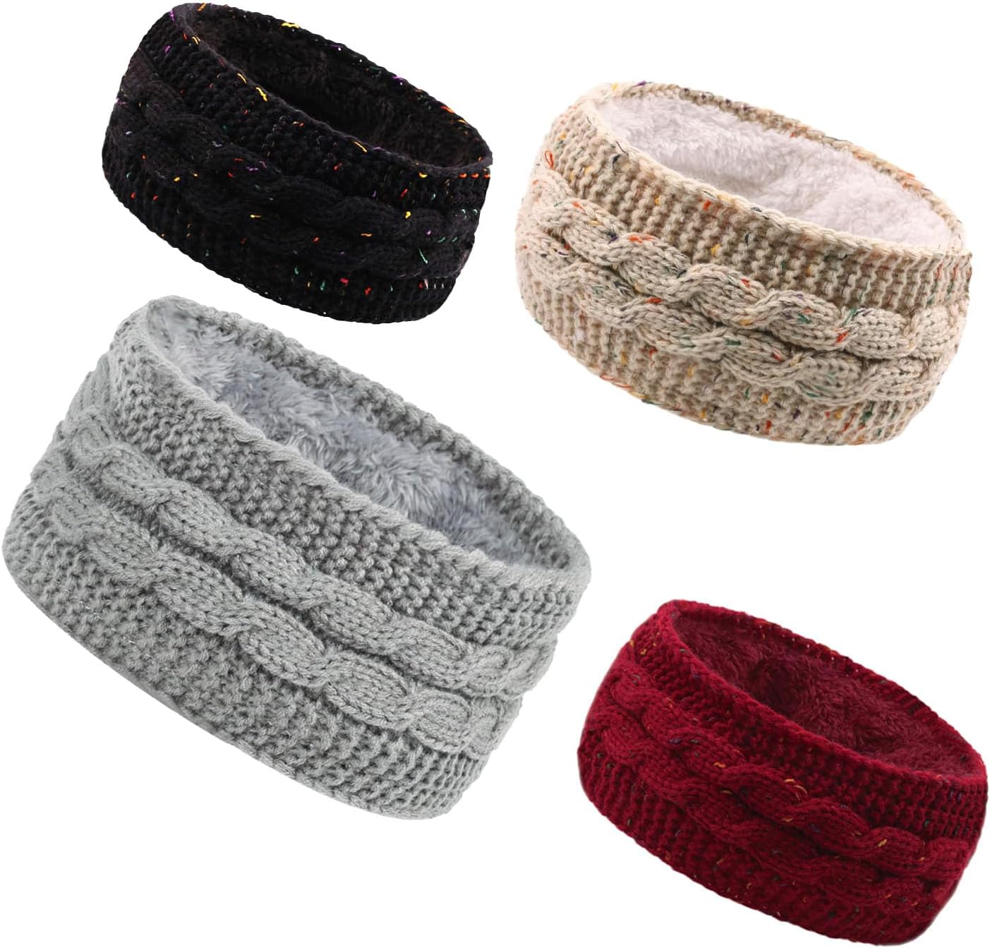 Yimucoltd Ear Warmers Winter Headband Lightweight Material Winter for Women Cold Weather Warm Ear Muffs Wool Knit Thick Fleece Lined with Superior Texture for Outdoor Activities Sports Fitness image number 1