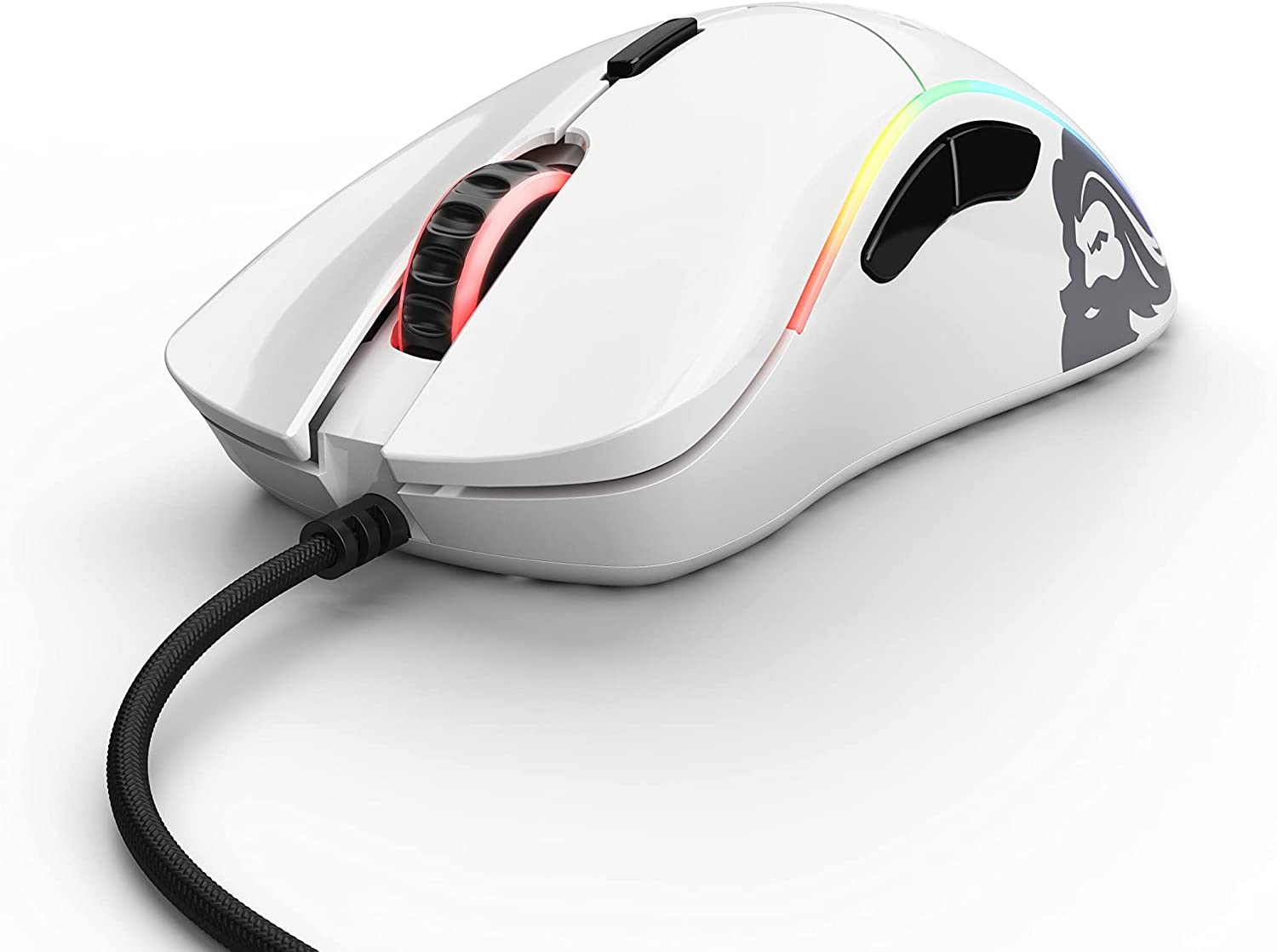Gloriuos White Gaming Mouse - Glorious Model D Gaming Mouse Honeycomb - Ultralight RGB Mouse - PC Mouse - 68 G - Glossy White Mouse