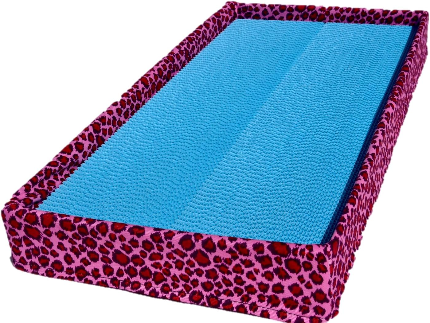 Tono Core Co., Ltd. Color Nail Sharpener [Togitai Nyan! Red Leopard Blue] Wide Type with Frame Powder Cat Claw Sharpener Made in Japan Durable