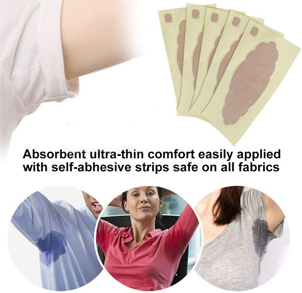 Underarm Sweat Pads, 5 Pcs Invisible Self-Adhesive Cotton Armpit Antiperspirant Sticker, Disposable anti Perspiration Absorbent Deodorant Prevention Pad, for Men and Women Reduce Armpit and Foot Sweat image number 2