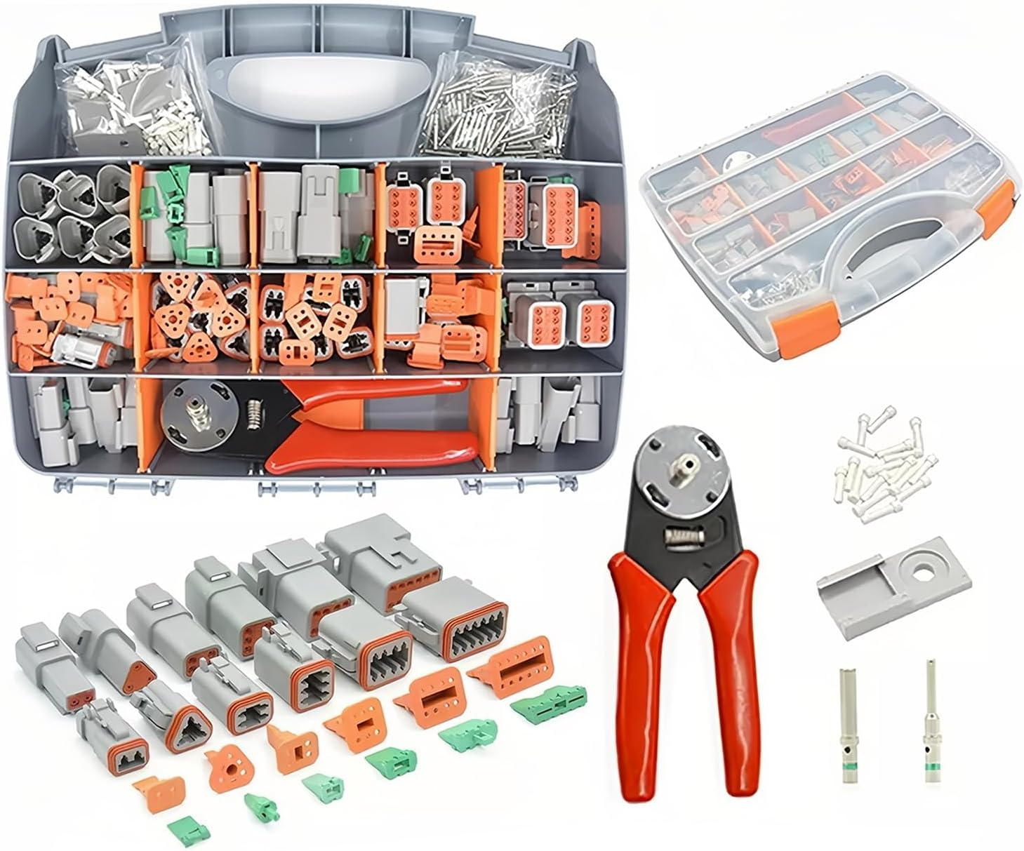 1600-Piece Deutsch DT Connector Kit with Genuine Crimp Tool for Automotive & Marine image number 2