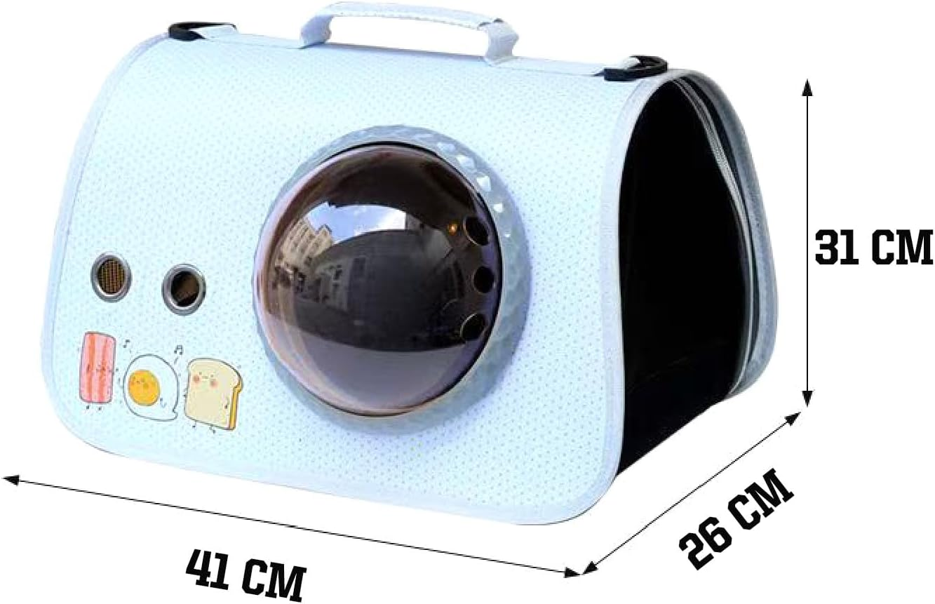 Cat Carrier Backpack with Shoulder Strap, Pet Carrier Backpack for Small Medium Cat Puppy Doggie, Space Capsule Transparent Pet Backpack, Waterproof Handbag Backpack for Travel, Walking and Outdoor image number 4