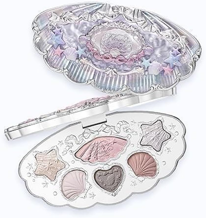 Flower Knows Shell Pearl Six-Color Eyeshadow Matte and Fine Shimmer Everyday Versatile Smooth Fit (C03)