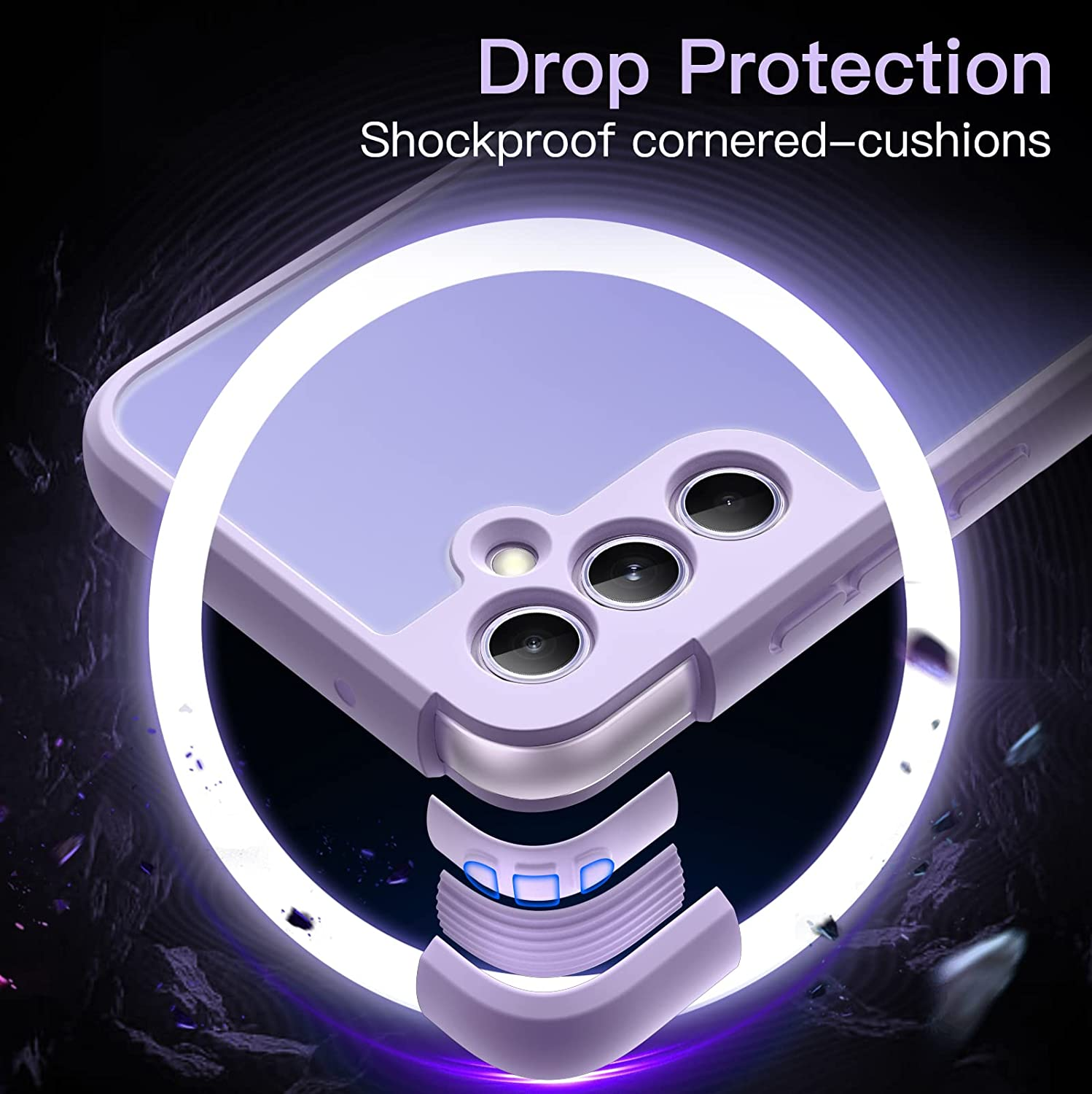 Jetech Matte Case for Samsung Galaxy A54 5G 6.4-Inch, Frosted Translucent Back Protective Slim Phone Cover, Anti-Fingerprints (Lilac) - Black image number 5