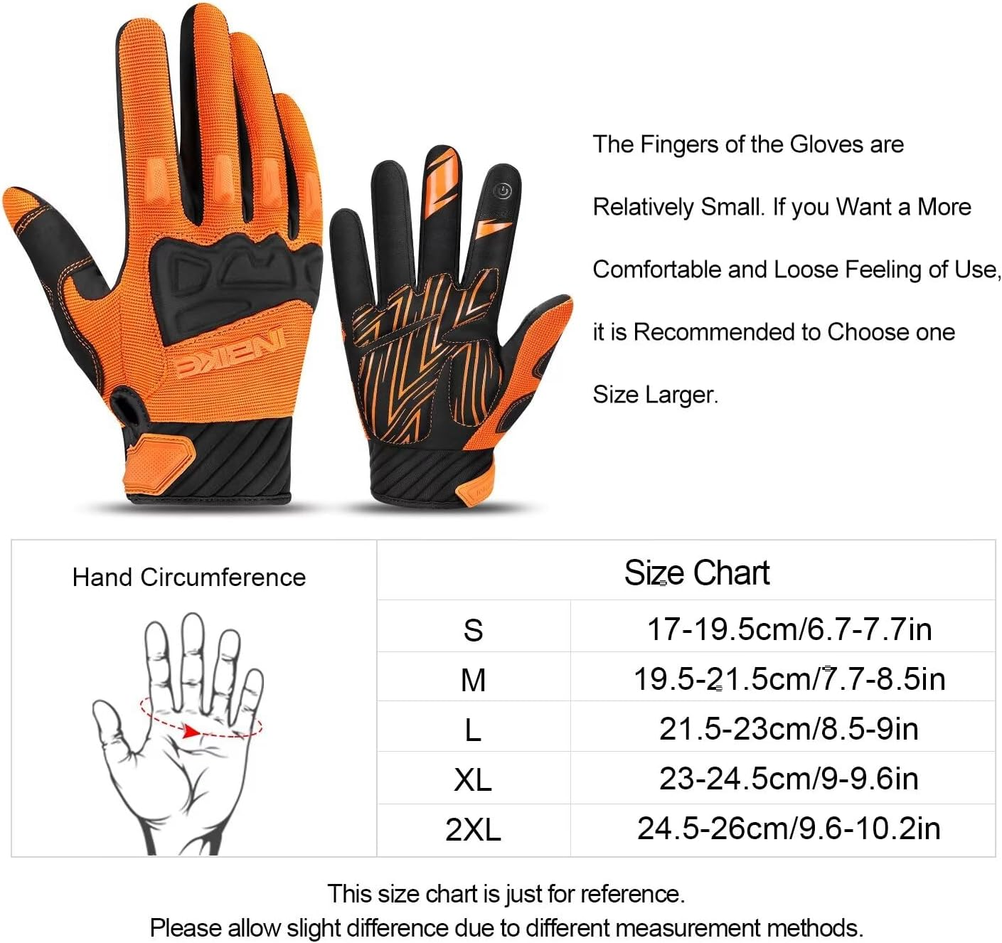 INBIKE Mountain Bike Gloves for Men Knuckle Guard Padded Men'S Cycling Gloves Breathable for MTB Motocross Racing Dirtbike Biking