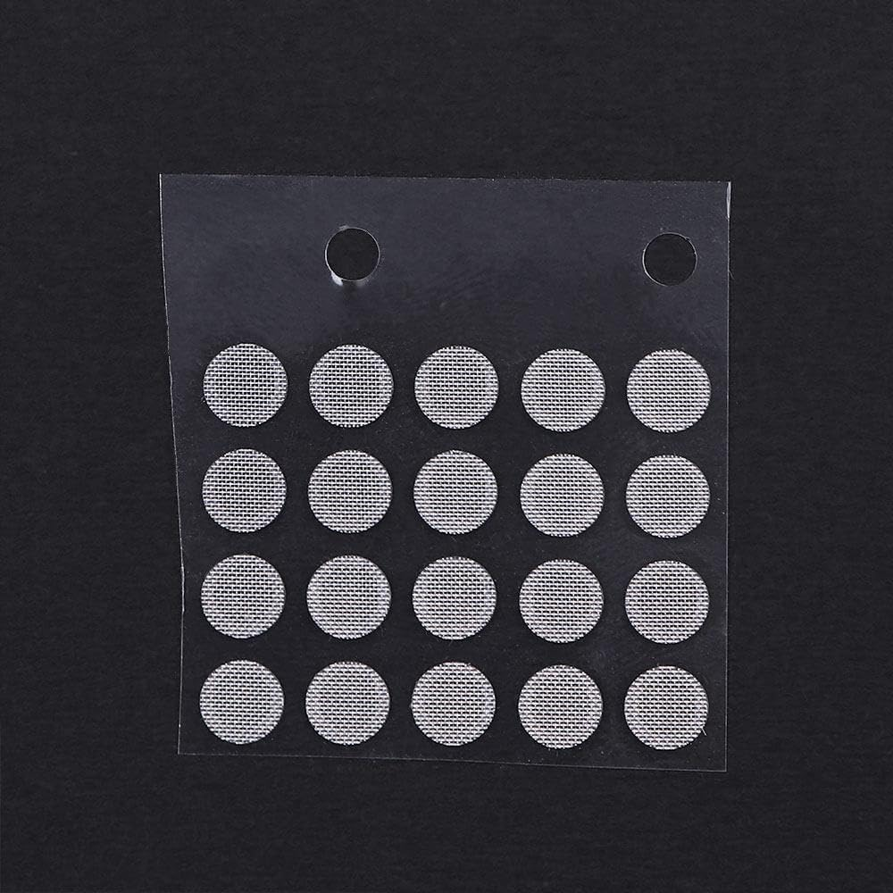 Squarezhenbo 20 Pieces Dust Network Shell Steel Mesh Sound Outlet In-Ear Dustproof Headphone Mesh Filter 4Mm Headphone Parts White