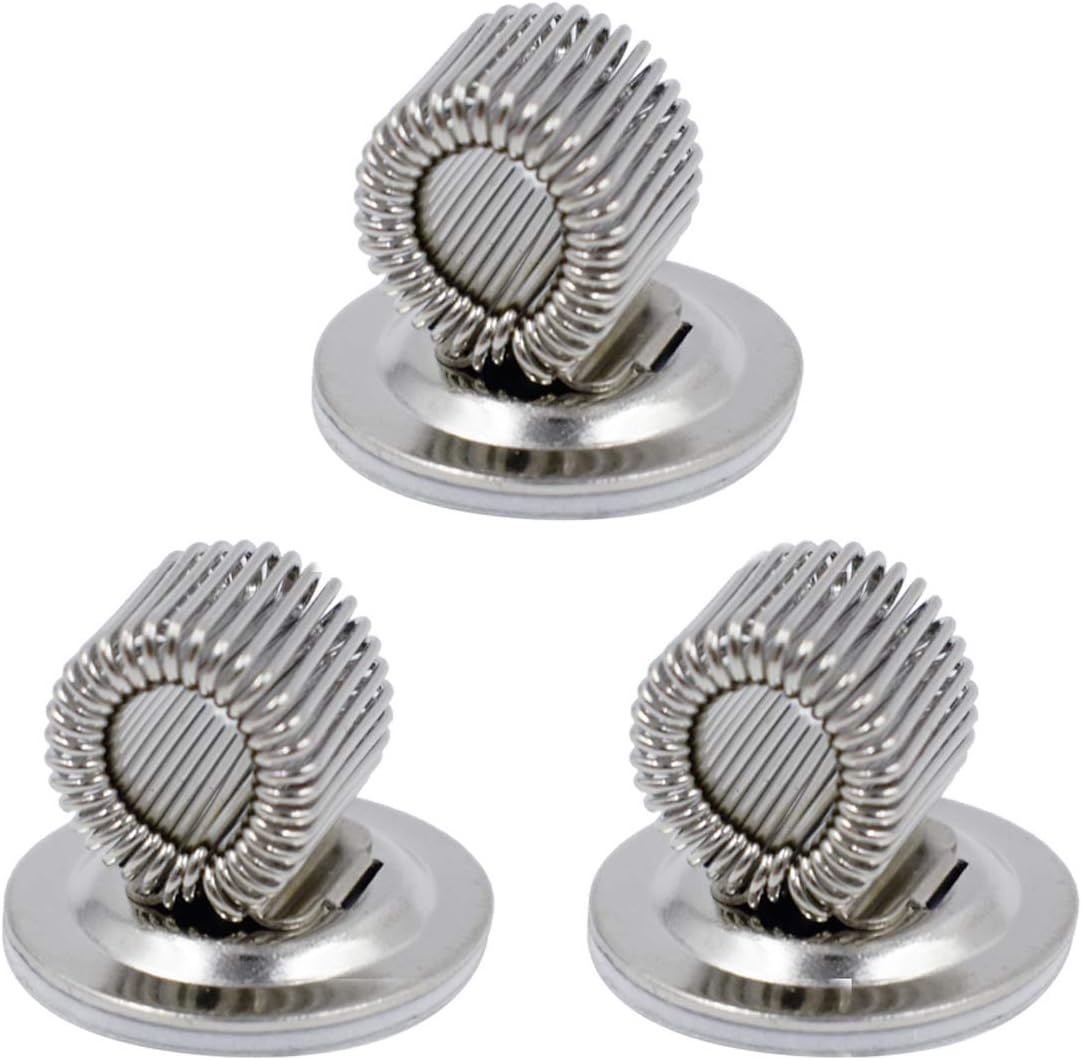3 Pack Pen Holder Clips with Adjustable Spring Loop Magnetic Pen Clips Holder Adjustable Self Strong Adhesive Stainless Steel Pen Holder Clips for Home & Office image number 2