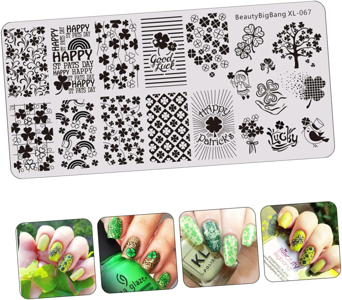 LOORGVEL Saint Patrick'S Day Nail Art Stamping Plate Templates for Creative Manicure Designs for Nail Salons and Enthusiasts Easy to Use Stencils image number 2