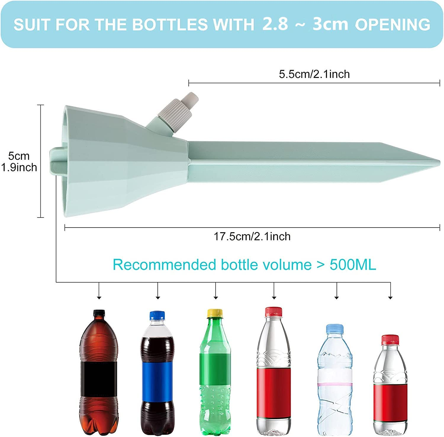 Yamibobo 12PCS Upgraded Self Watering Spikes, Plant Watering Devices for Potted Plants with Adjustable Flow & Long-Term Watering Capability, Plastic, Spike Style Drip Irrigation Kit image number 4