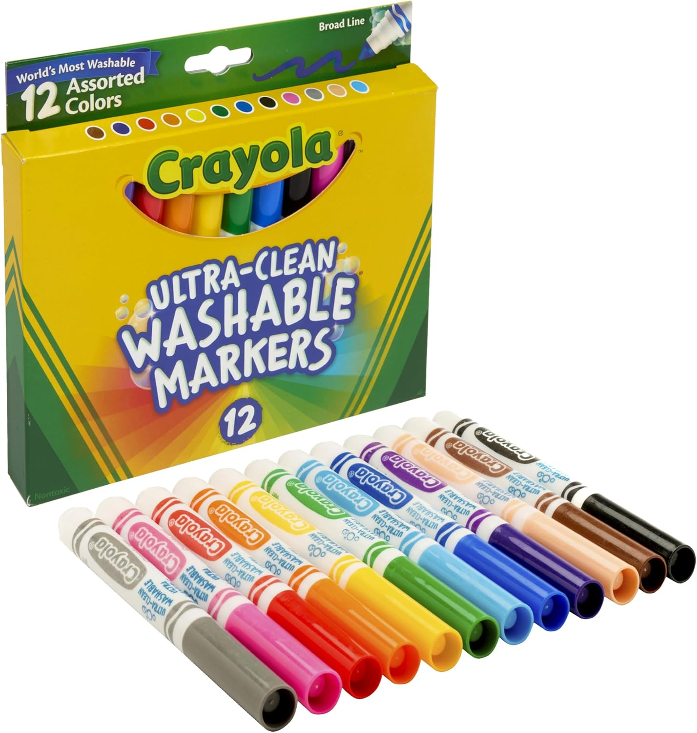 Crayola 12 Ct Ultra-Clean Washable Markers image number 1