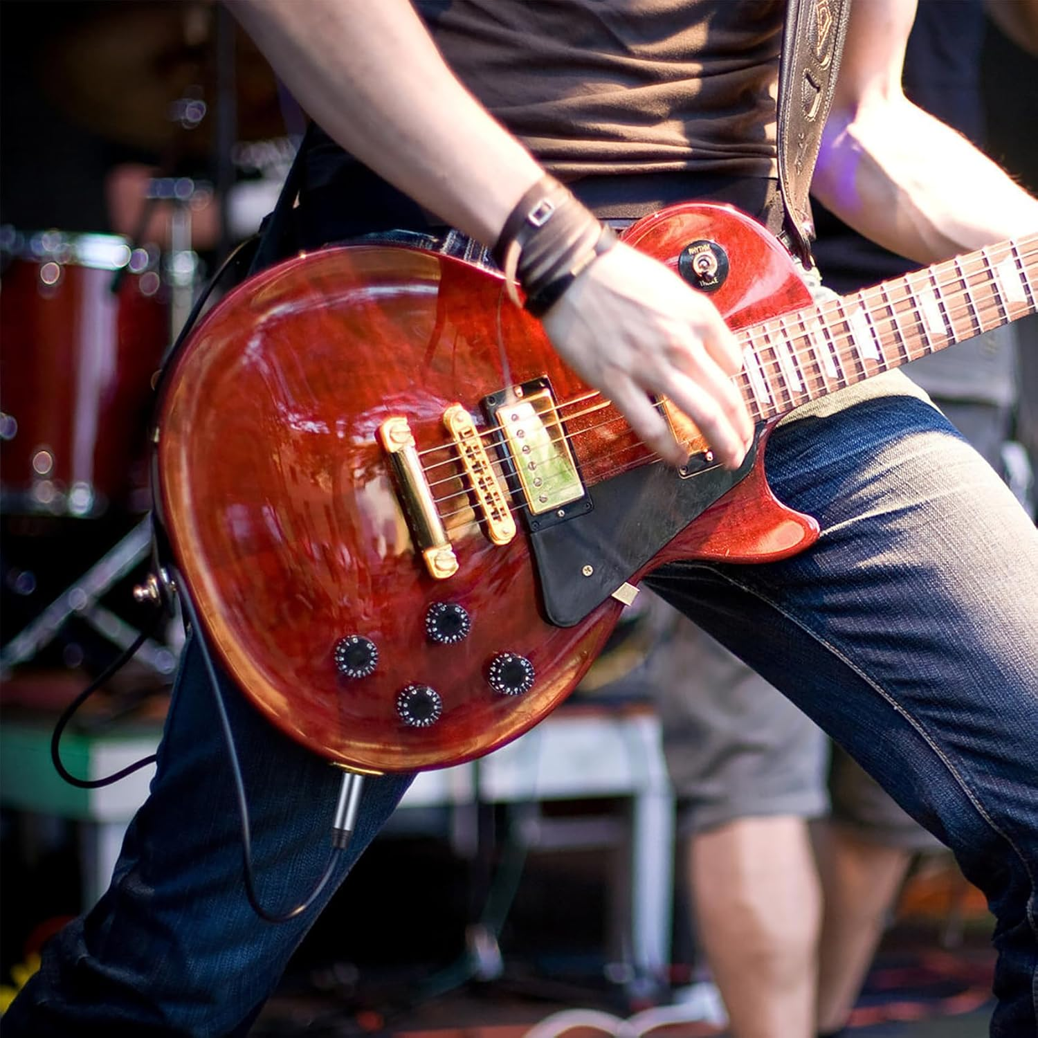 Tunghey 1/4" Mono Male to Female Audio Extension Cable 6.35Mm TS Guitar Extension Cable for Amplifiers, Instruments, and Microphone (5M) - 1.8M image number 2