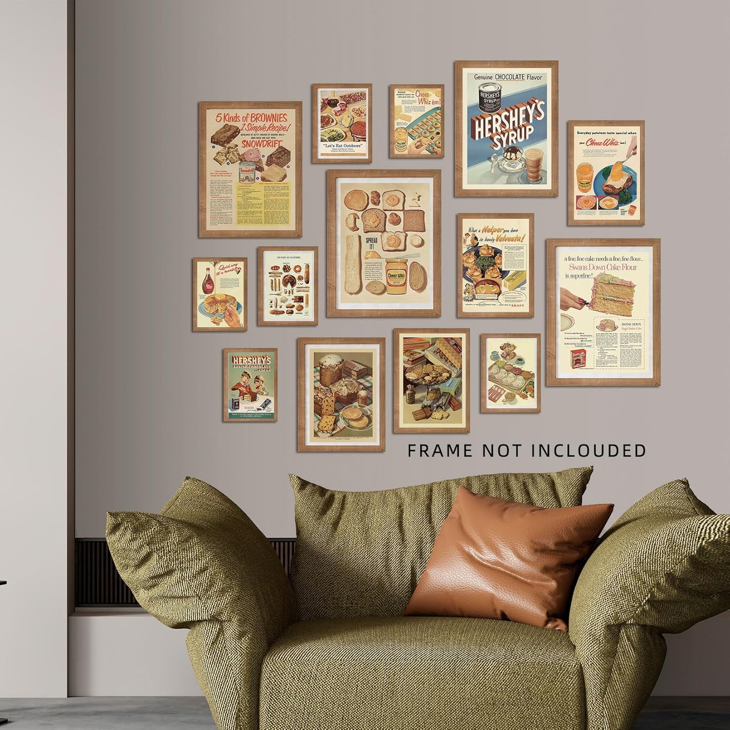 Retro Advertising Artwork Posters for Dorm Wall Art Prints Collage, Paper Prints Unframed 14 Pcs Wall Poster Aesthetic Home Decor - Mixed Color image number 2