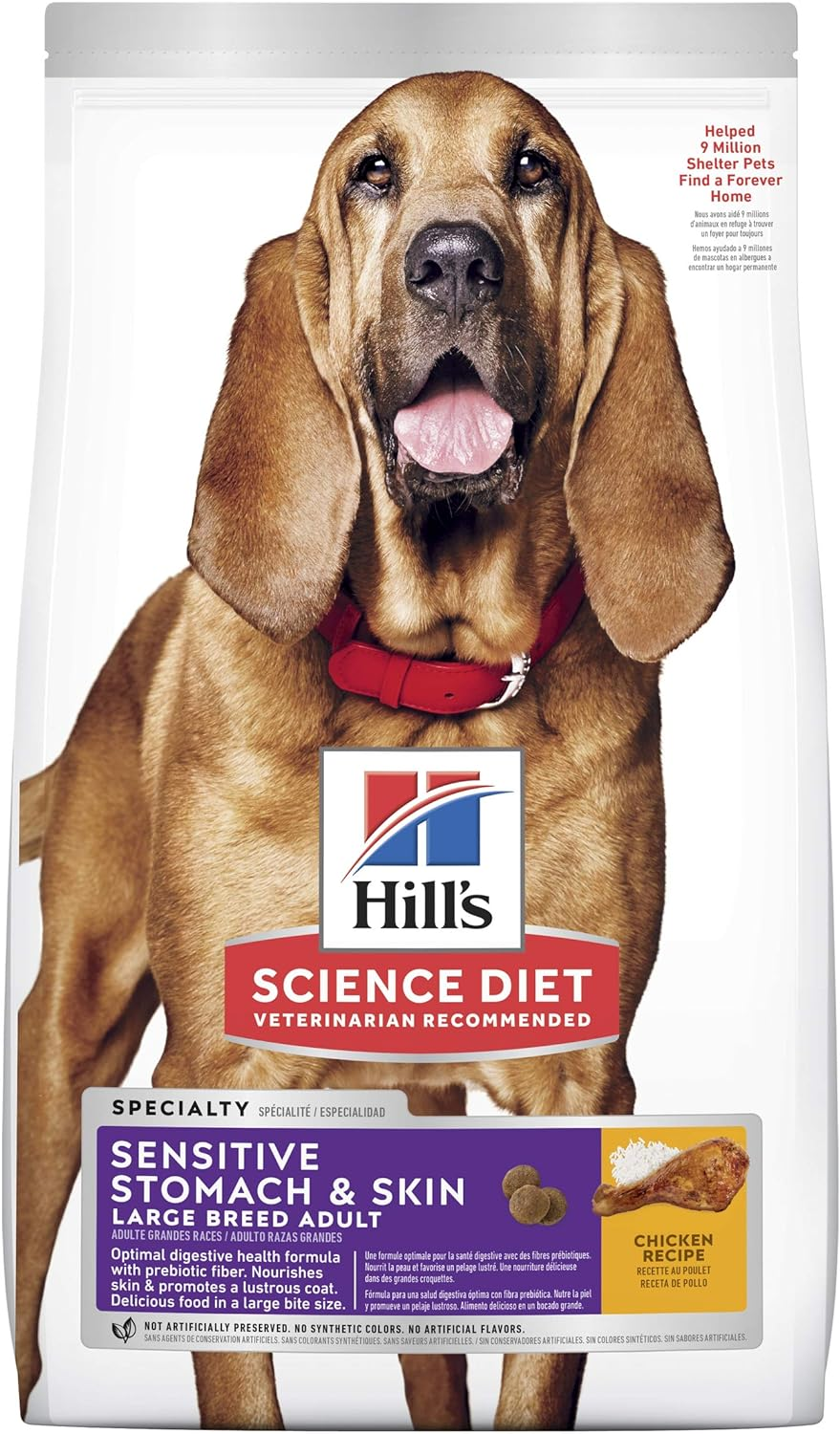 Hill'S Science Diet Sensitive Stomach and Skin Adult Large Breed, Chicken Recipe, Dry Dog Food, 13.6Kg Bag image number 3