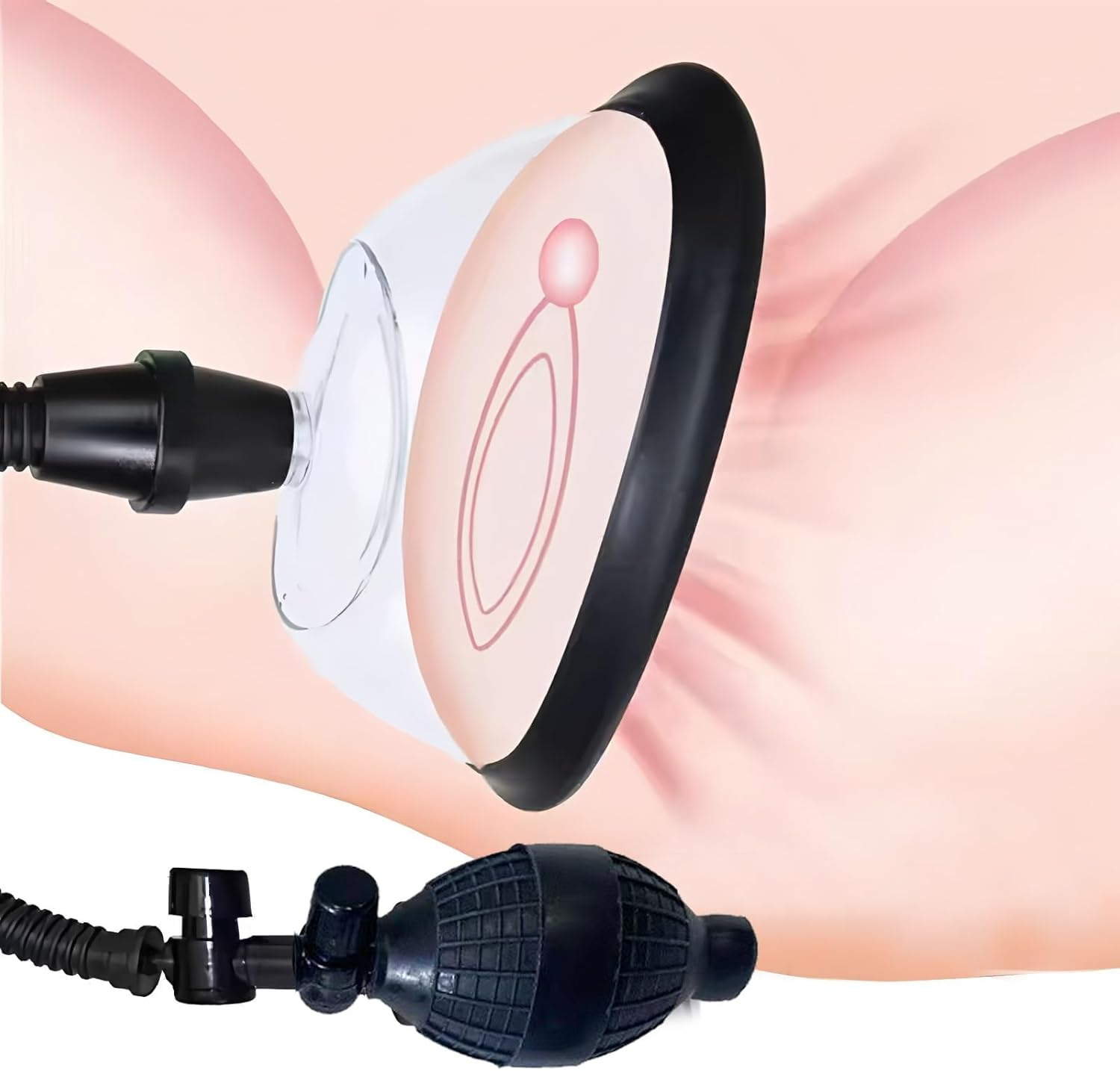 Vagina Pump Manual Vacuum Pump for Enhanced Sensitivity and Pleasure, BDSM Sex Toy for Women with Dual Suction Cups, Nipple Clitoris Stimulator, and Ergonomic Design image number 4
