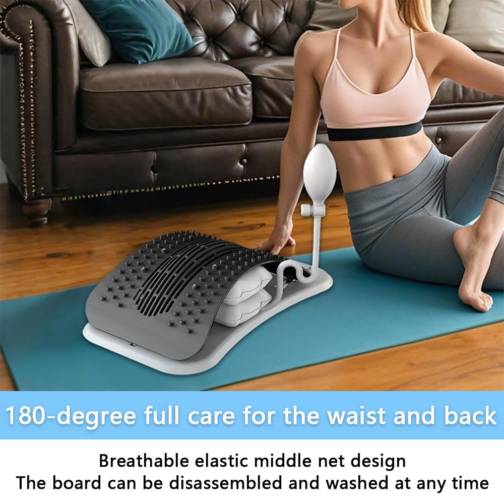 Lumbar Reliever,Back Stretcher,Lumbar Spine Correction Tool,Spinal Stretcher,Body Massager,For Back Massager and Spinal Decompression,Prevention Scoliosis image number 1