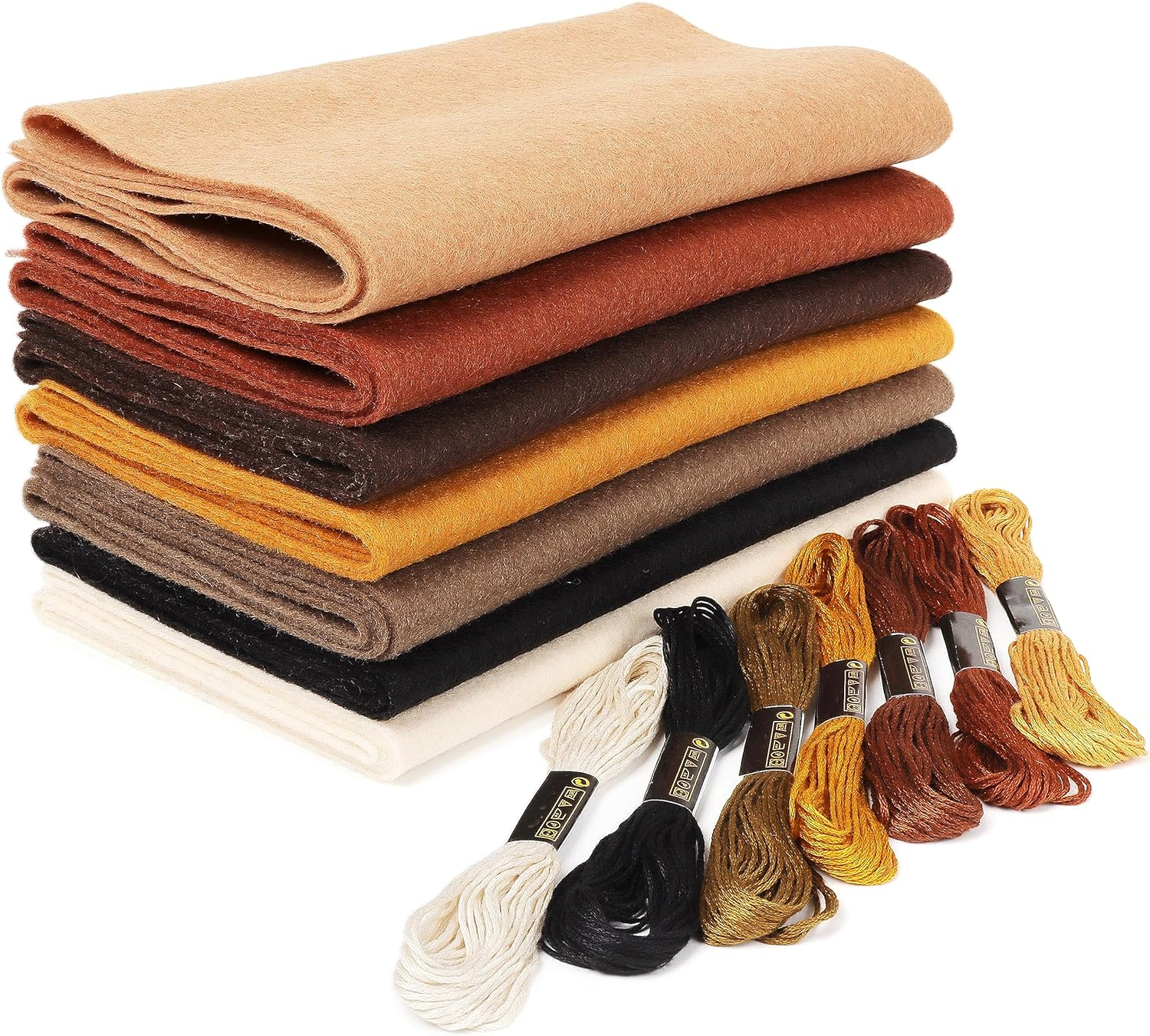 ZAIONE Brown Soft Felt Fabric Sheets: 7 Rolls 8''X35'' Felt Sheets Assorted Thick Felt Fabric Roll for DIY Crafts image number 2
