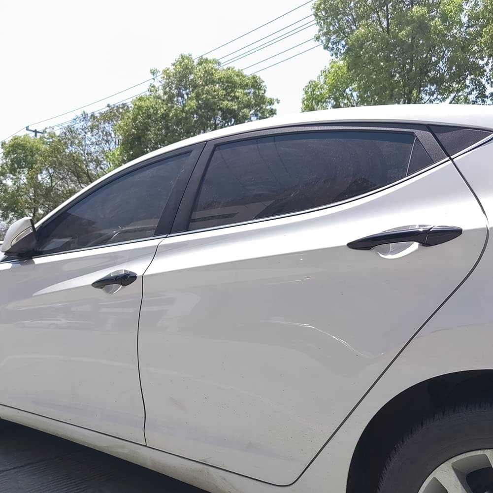 AOKIO Compatible with 2012 2013 2014 2015 2016 Hyundai Elantra Accessories Door Handle Cover Trim (Glossy Black with Smart Keyhole) image number 4