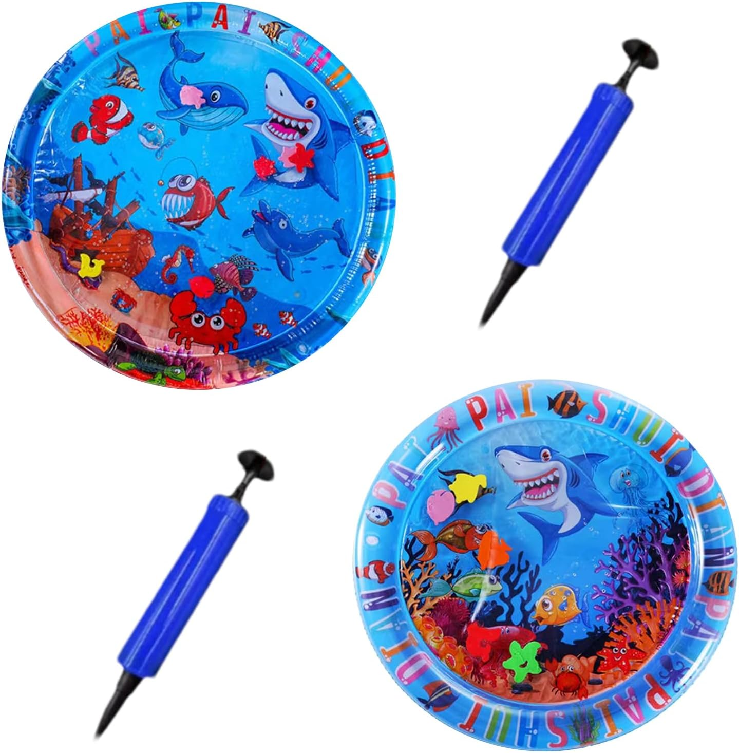 Water Sensory Playmat - Cat Sensory Water Mat, Interactive Cat Toys | Cat Water Mat, round Inflatable with Fish Inside, Thickened Sensory Water Mat for Cats, Pet Water Sensor Pad image number 3