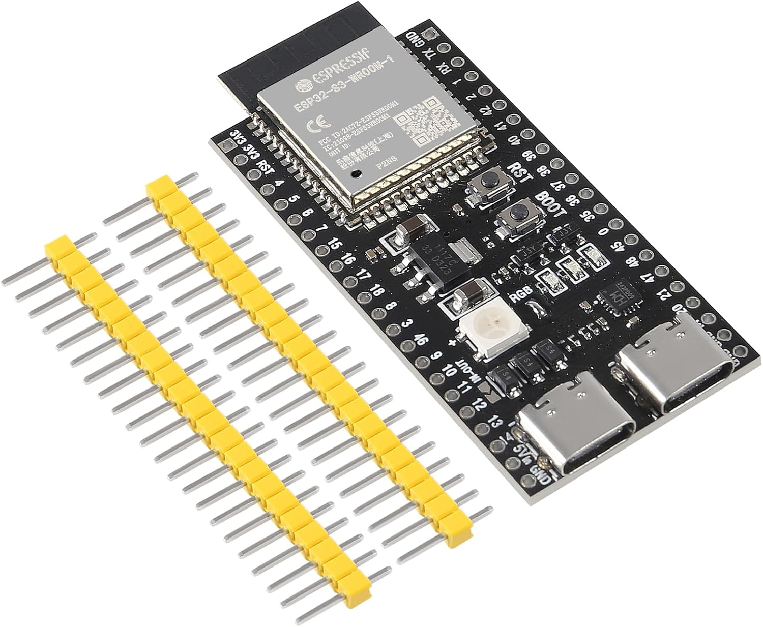 DWEII 2PCS Esp32-S3-Devkitc-1-N16R8 ESP32-S3 Development Board Wi-Fi + BLE MCU Module Integrates Complete Wi-Fi and BLE Functions for Arduino image number 1