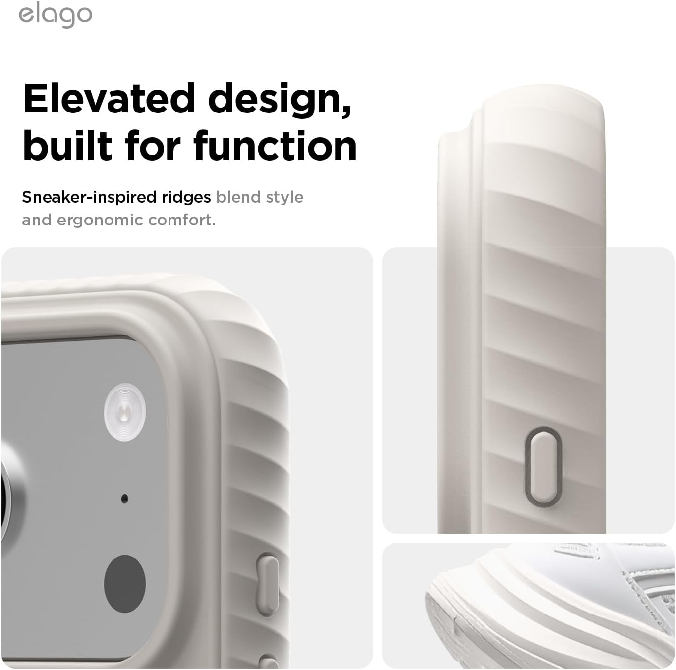 Elago Magnetic Ridge Case Compatible with Iphone 17 Pro Max Cover 6.9", Premium Magnetic Silicone Case - Compatible with Magsafe, Liquid Silicone Material, Protective, Shockproof, Slim (Stone) image number 2