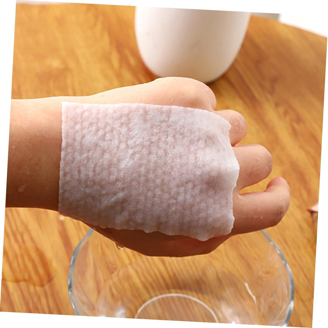 Ipetboom Usage 1 Pack of Compressed Non-Woven Face Cleansing Pads Multipurpose Makeup Remover Pads for Face Eyes image number 6