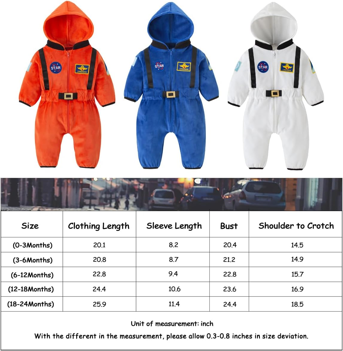 LXKIKMM Baby Toddler Kids Astronaut Costume Space Suit Children Festival Outfit image number 1
