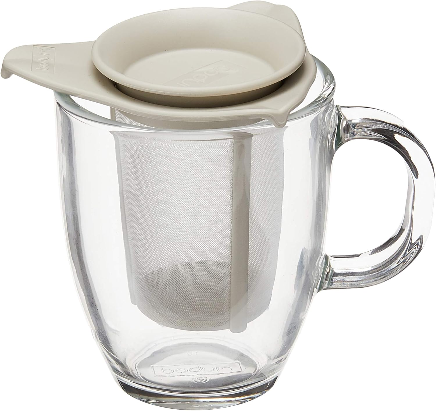 BODUM YO-YO Set Mug, Glass and Tea Strainer, 0.35 L, 12 Oz, S/S, Stainless Steel
