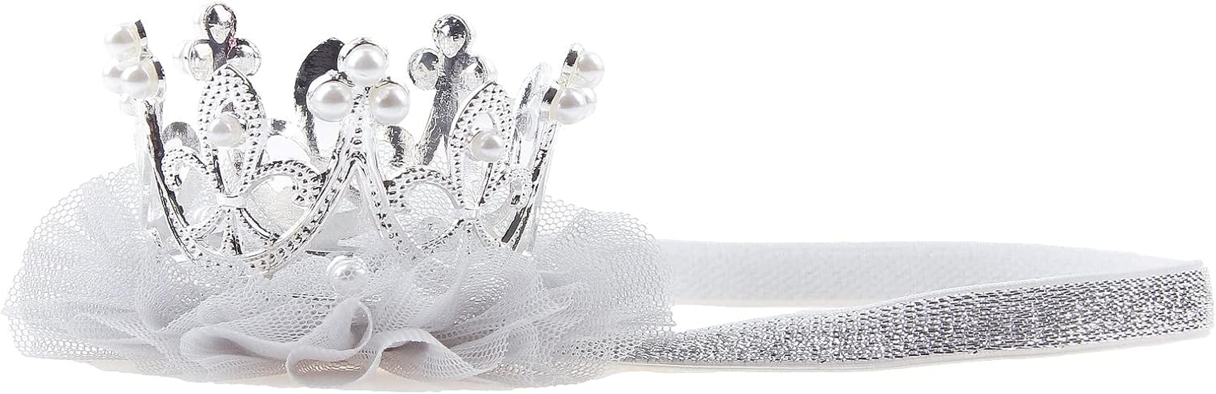 Nishine Princess Toddler Girls Crown Tiaras Baby Elastic Birthday Party Crown Headband Photo Props Gift