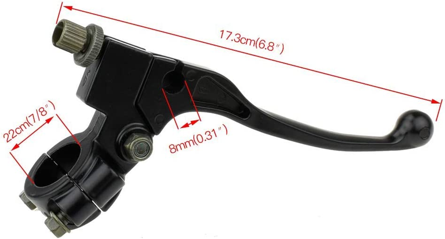 HIAORS 7/8'' Left Handlebar Clutch Lever and Clutch Cable Compatible with 50Cc 70Cc 90Cc 110Cc 125Cc 150Cc Taotao DB17 DB27 Apollo RFZ X-Pro Coolster DBX18 SSR Pit Dirt Motor Mini Bike Black Parts image number 4