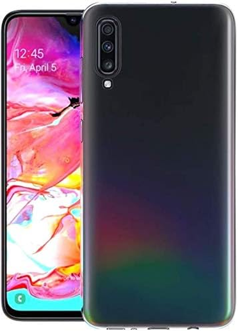 Captor Samsung A70 / A70S Clear Case, TPU Soft and Thin Silicone Case Full Body Protection with Raised Edge for Screen and Camera image number 6