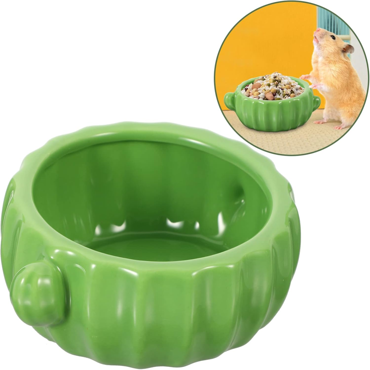 Mipcase Small Animal Bowl Guinea Pig Food Bowl Easy to Clean Safe for Hamsters and Chinchillas image number 4
