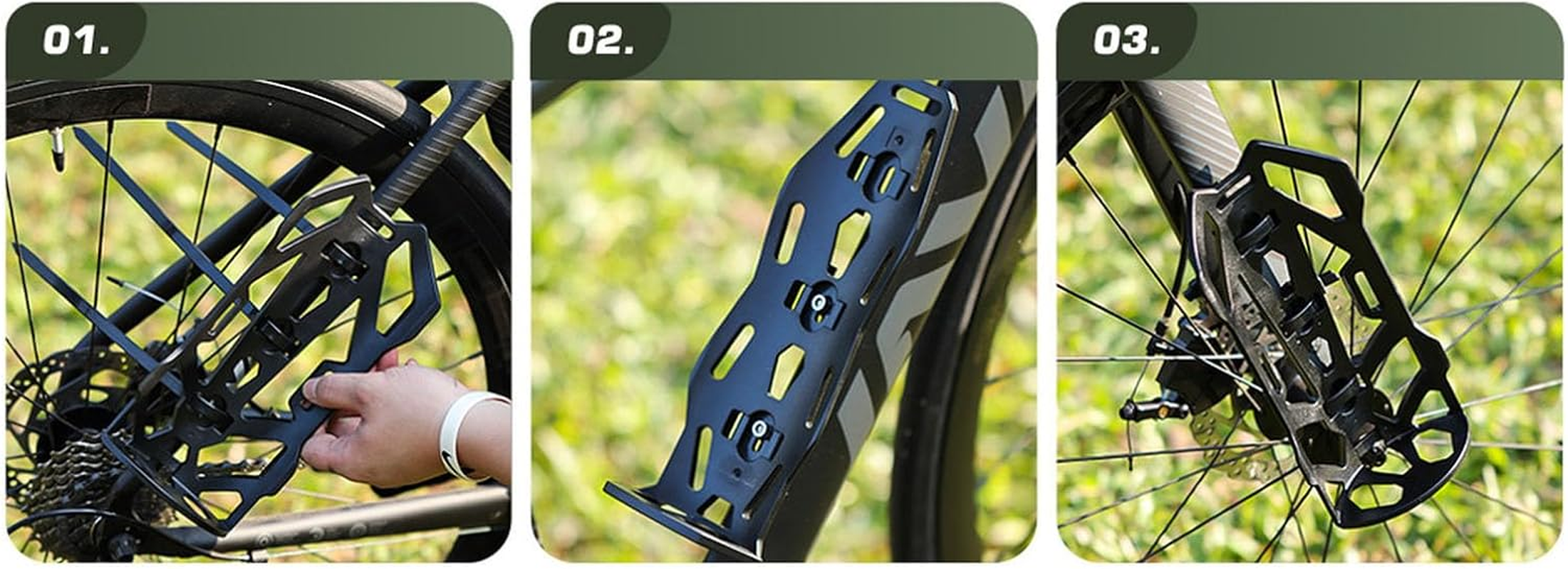 Bike Front Fork Cage Universal Water Bottle & Bag Mount for Road Bikes, Secure & Water Proof Cycling Accessory with Installation Kit image number 3