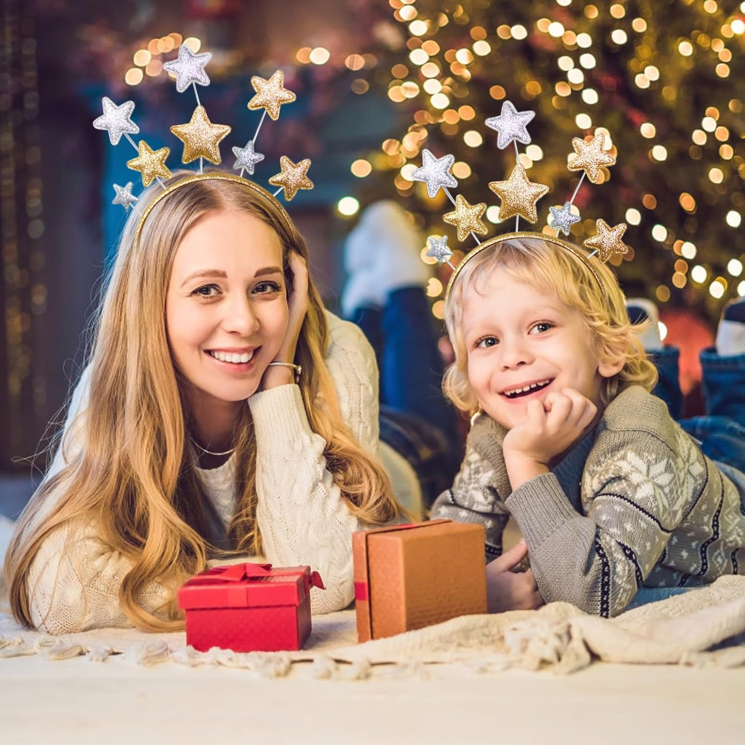 DUOJINSANXI Star Headband, Gold Glitter Star Headpiece, Star Costume Adult, Star Headbands for Women, Christmas Star Hairband, Holiday Birthday Party Festival Headwear Hair Accessories for Girls image number 5