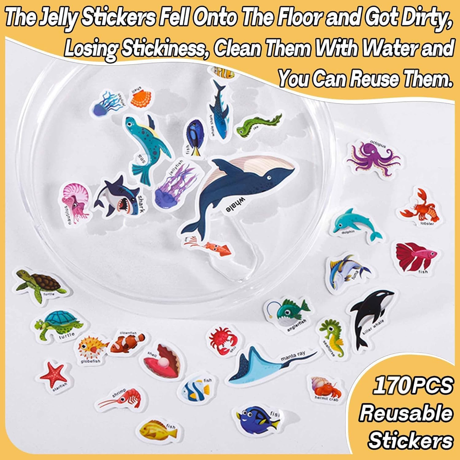 6Pack Sticker Books, 3D Puffy Reusable Sticker Book for Kids 2-4 Toys, Includes 6 Themes Ocean, Animals, Vehicles, Dinosaur, Supermarket, Space, Activities Book for Kids Party Favors Birthday Gifts image number 1