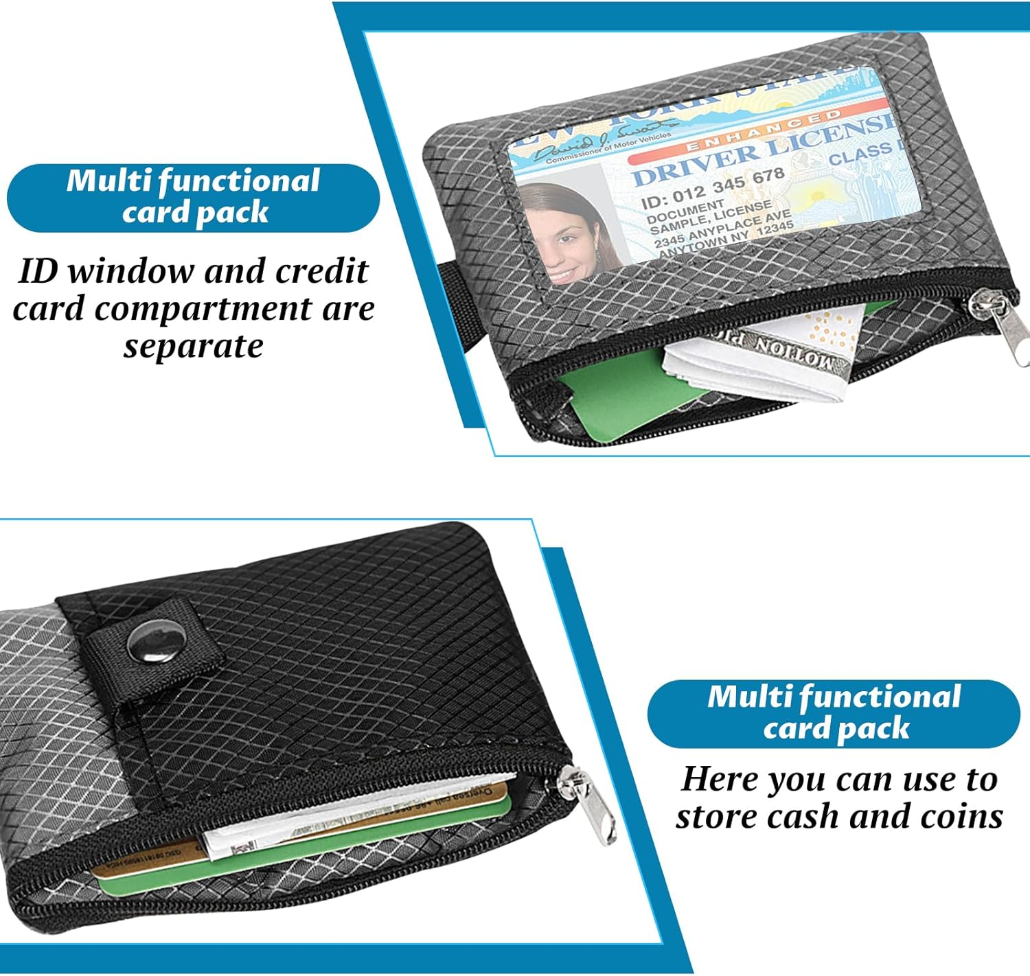 Neck Pouch with RFID Protection, Anti-Theft Unisex Travel Purse, Waterproof Black Mobile Phone Shoulder Bag, Men'S Passport Bag for Travel, for Passport, Credit Cards, Money Cards, Cash (Black) image number 4