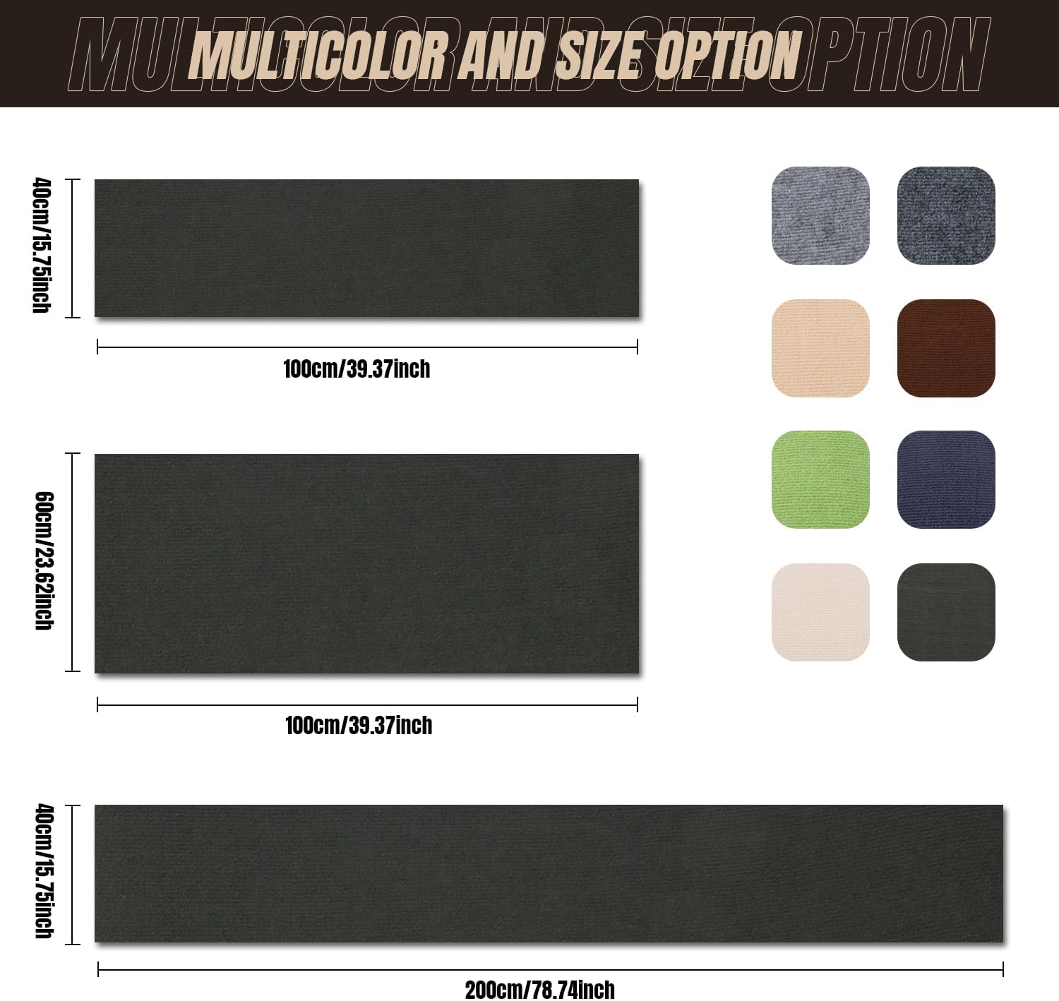 YIEMI Cat Scratch Couch Furniture Protector, 40X200Cm Cats Scratch Mat with Self-Adhesive Backing,Trimmable DIY Scratching Pads(Black) image number 4