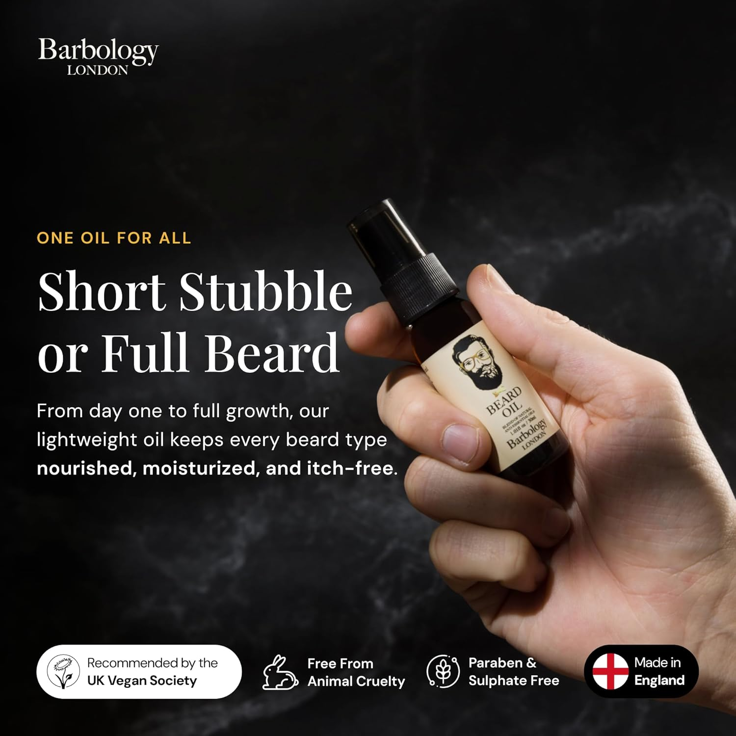 Vegan Beard Oil for Eliminating Dandruff, Impurities, 30Ml image number 6