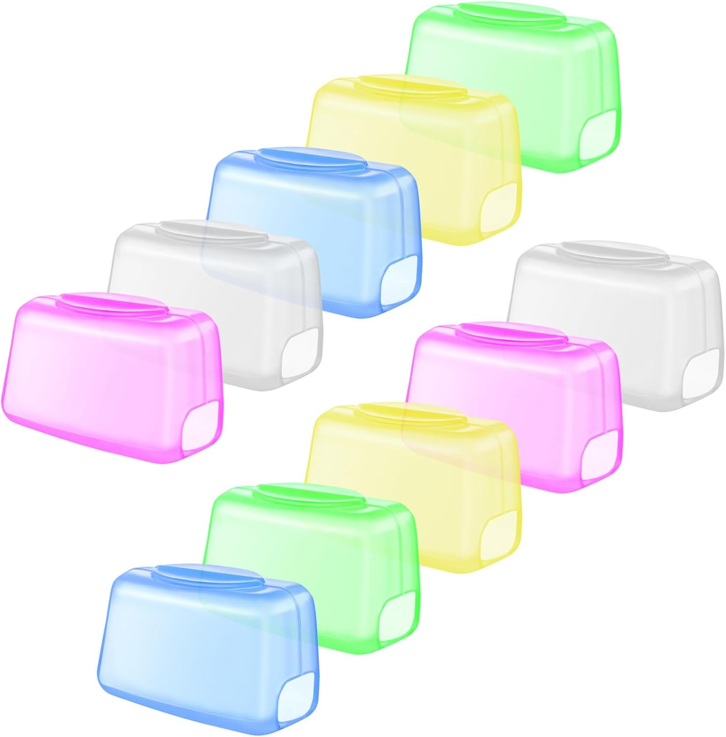 FOMIYES 10Pcs Toothbrush Protector Cap Dustproof Toothbrush Caps Teeth Covers Braces Toothbrush Protective Case Teeth Brushes Tooth Brush Cover Steripods Travel Bracket Toothbrush Head image number 3