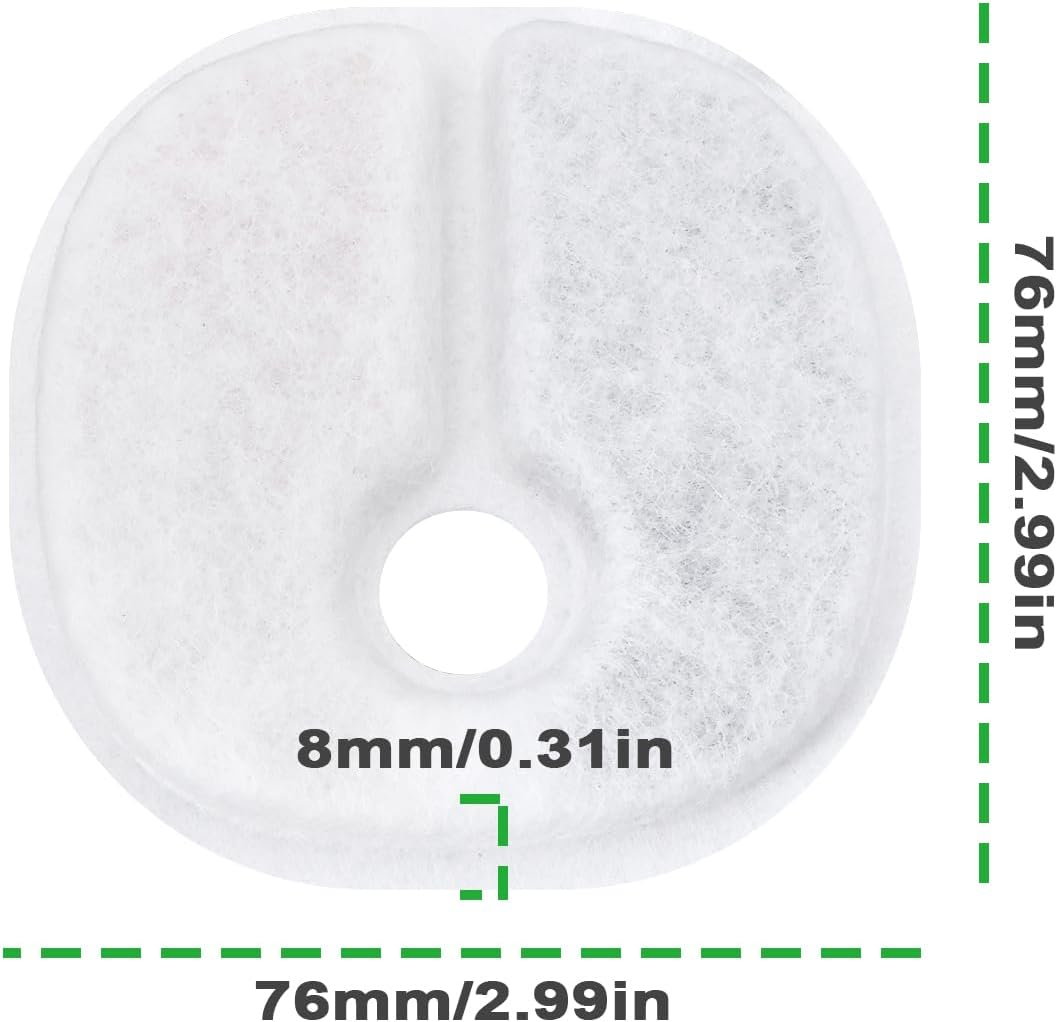 Create Idea 8Pcs Automatic Cat Fountain Filter Compatible with 2L/67Oz E1 and E1+ image number 2