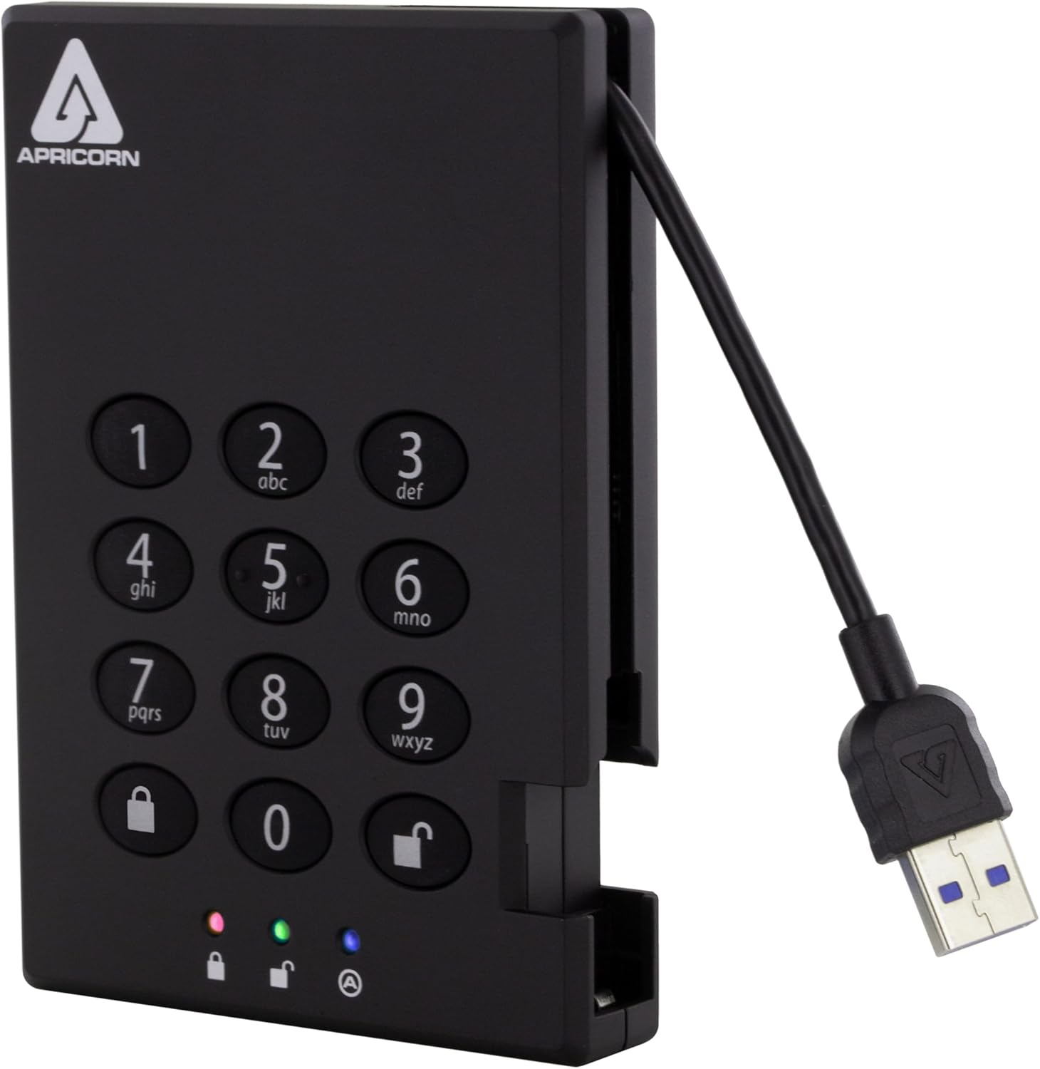 Apricorn Aegis Padlock 2 TB USB 3.0 256-Bit AES XTS Hardware Encrypted Portable External Hard Drive (A25-3PL256-2000) image number 6
